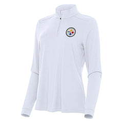 Pittsburgh Steelers Antigua Women's Intent Quarter-Zip Sweatshirt - White online