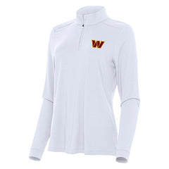 Washington Commanders Antigua Women's Intent Quarter-Zip Sweatshirt - White for sale