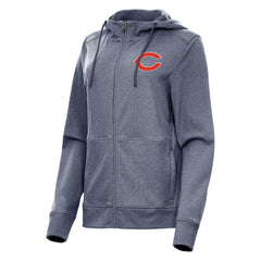 Chicago Bears Antigua Women's Seeker Full-Zip Hoodie Jacket - Heather Navy cheap