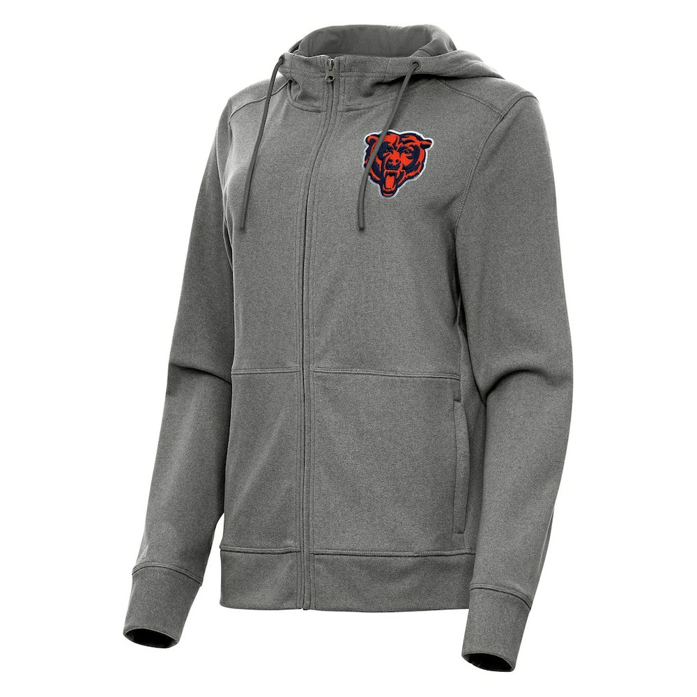 Chicago Bears Antigua Women's Seeker Full-Zip Hoodie Jacket - Heather Charcoal discount
