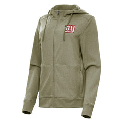 New York Giants Antigua Women's Seeker Full-Zip Hoodie Jacket - Heather Olive outlet