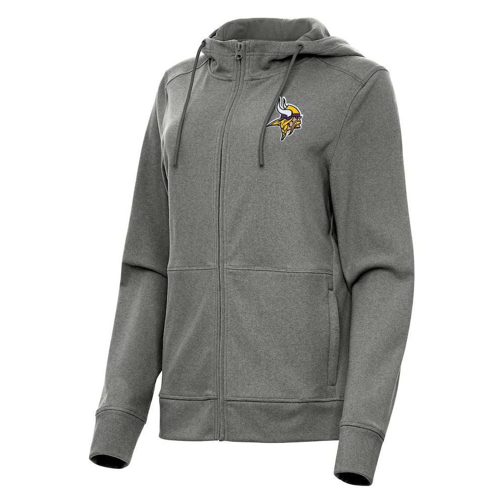Minnesota Vikings Antigua Women's Seeker Full-Zip Hoodie Jacket - Heather Charcoal online