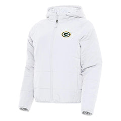 Green Bay Packers Antigua Women's Universe Full-Zip Hoodie Jacket - White sale