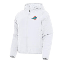 Miami Dolphins Antigua Women's Universe Full-Zip Hoodie Jacket - White on sale