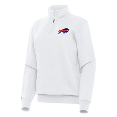 Buffalo Bills Antigua Women's Victory Quarter-Zip Top - White outlet