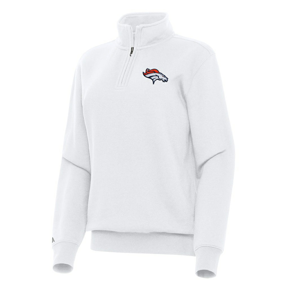 Denver Broncos Antigua Women's Victory Quarter-Zip Top - White outlet