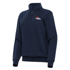 Denver Broncos Antigua Women's Victory Quarter-Zip Top - Navy online