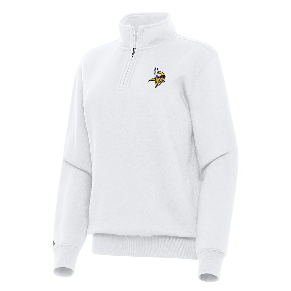 Minnesota Vikings Antigua Women's Victory Quarter-Zip Top - White on sale