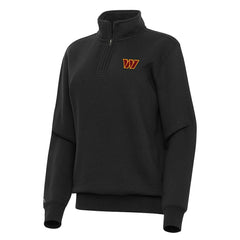 Washington Commanders Antigua Women's Victory Quarter-Zip Top - Black sale