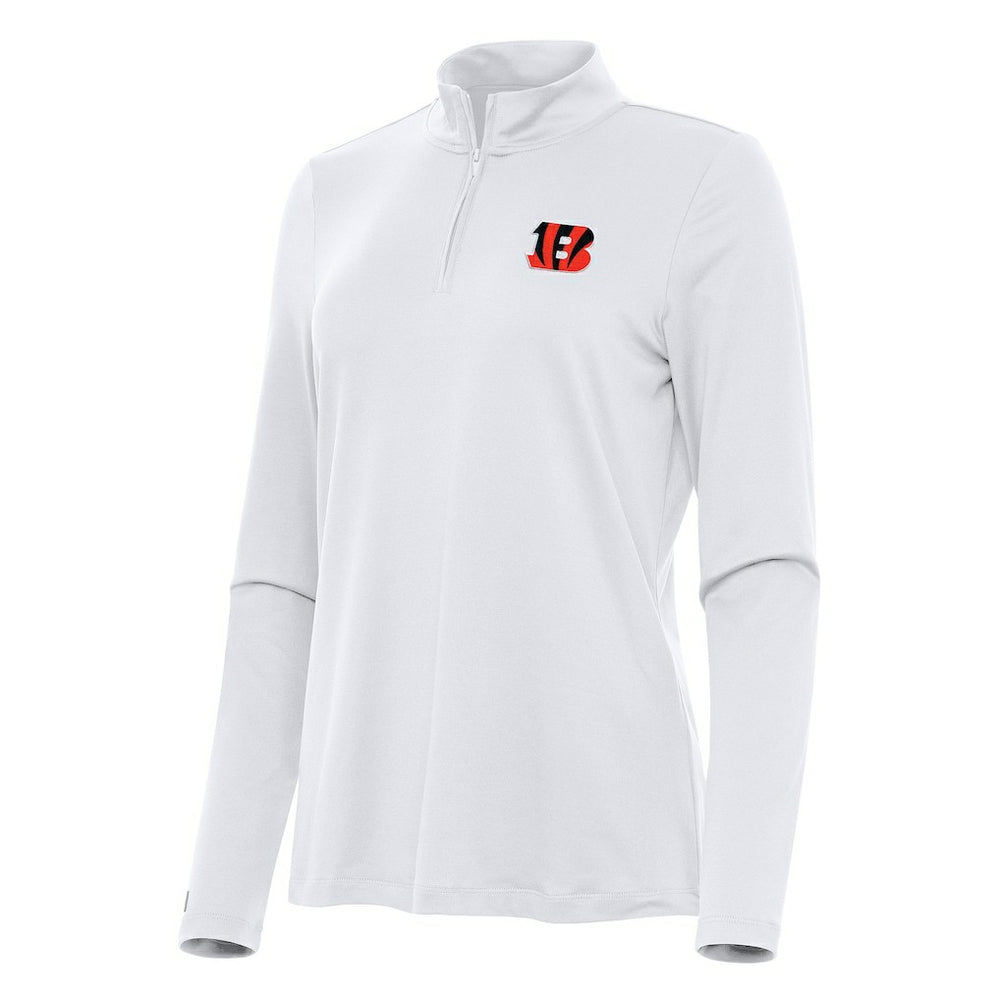 Cincinnati Bengals Antigua Women's Reprocess Quarter-Zip Top - White cheap