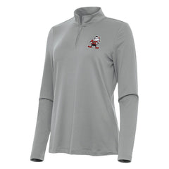 Cleveland Browns Antigua Women's Reprocess Quarter-Zip Top - Gray on sale