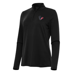Houston Texans Antigua Women's Reprocess Quarter-Zip Top - Black outlet