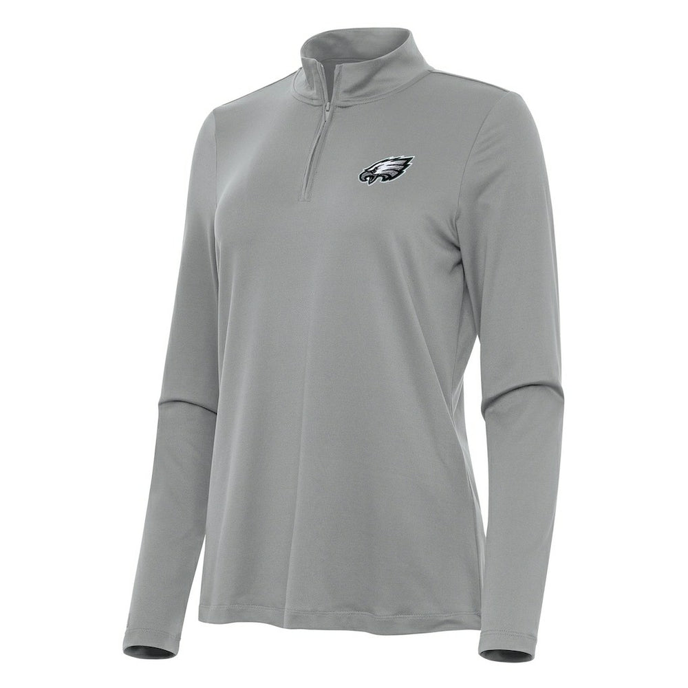 Philadelphia Eagles Antigua Women's Reprocess Quarter-Zip Top - Gray online