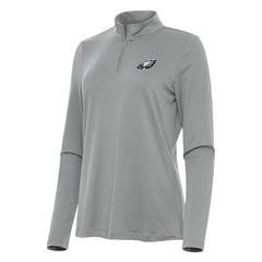 Philadelphia Eagles Antigua Women's Reprocess Quarter-Zip Top - Gray online