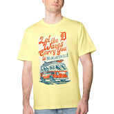 Detroit Tigers Margaritaville Bus Waves Graphic T-Shirt Yellow