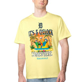 Detroit Tigers Margaritaville Five O'Clock Graphic T-Shirt Yellow