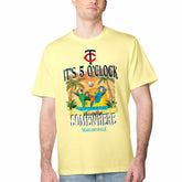 Minnesota Twins Margaritaville Five O'Clock Graphic T-Shirt Yellow