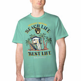 Milwaukee Brewers Margaritaville Beach Hut Graphic T-Shirt Mint