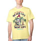 Atlanta Braves Margaritaville Beach Hut Graphic T-Shirt Yellow