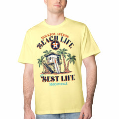 Houston Astros Margaritaville Beach Hut Graphic T-Shirt Yellow