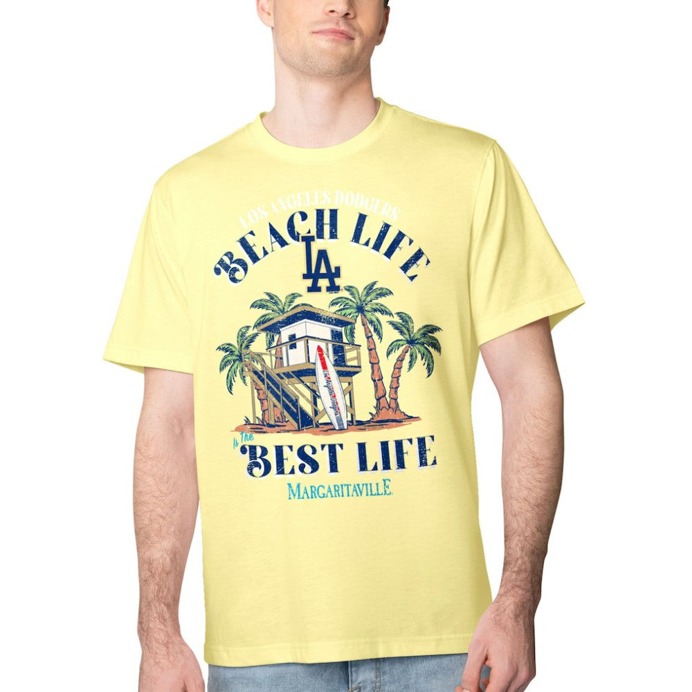 Los Angeles Dodgers Margaritaville Beach Hut Graphic T-Shirt Yellow
