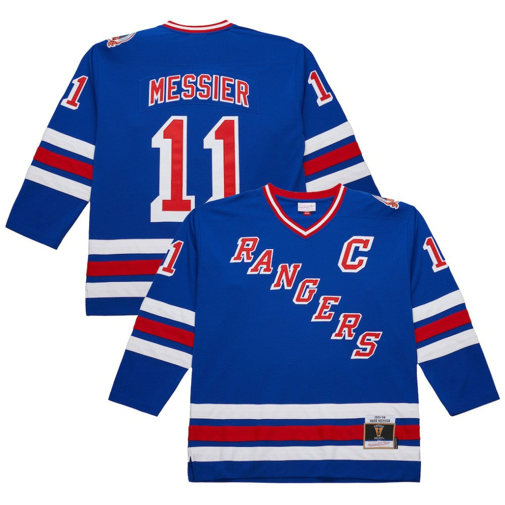 Mark Messier New York Rangers 1993-94 Power Play Jersey - Royal Jerseys