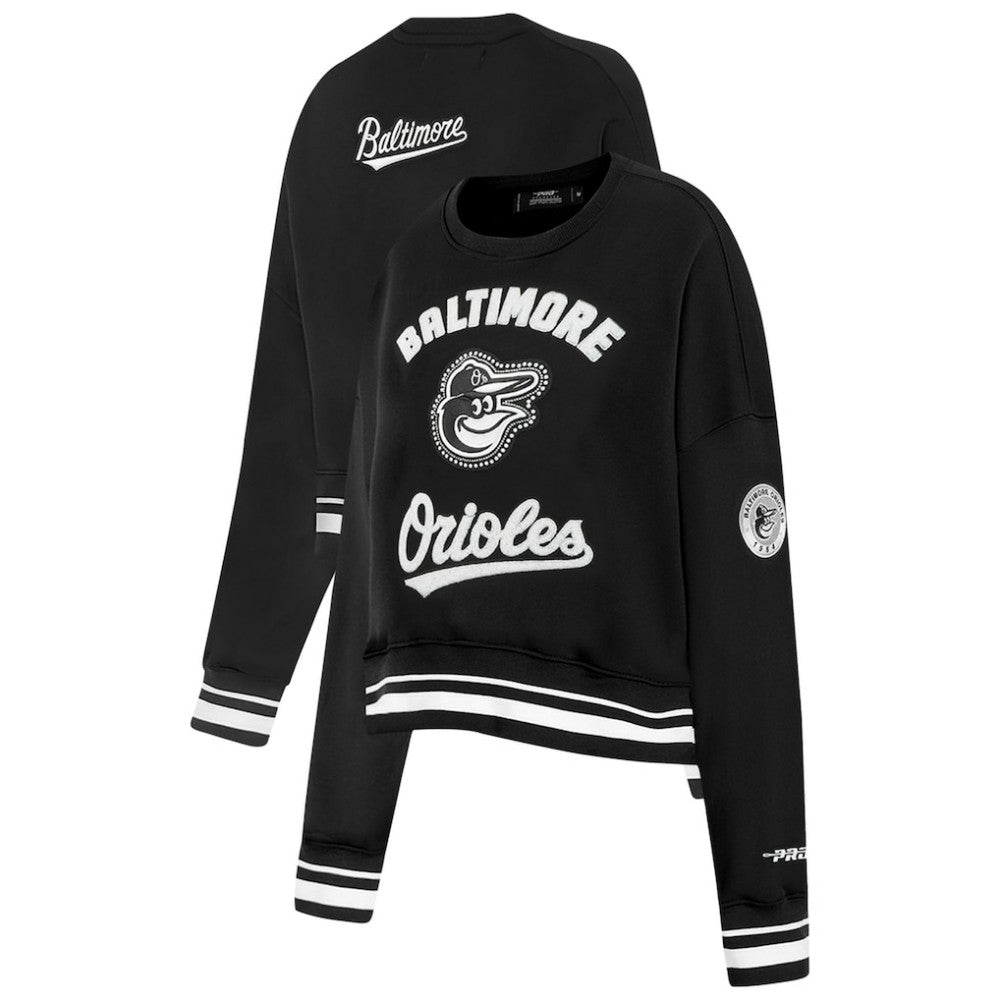 Baltimore Orioles Pro Standard Women's Pearl Cropped Pullover Sweatshirt
Black