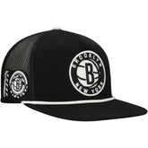 Brooklyn Nets Roper Trucker Snapback Hat - Black for sale