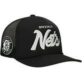 Brooklyn Nets Script Trucker Adjustable Hat - Black outlet