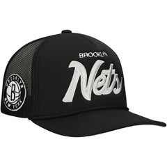 Brooklyn Nets Script Trucker Adjustable Hat - Black outlet