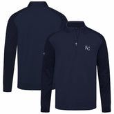 Kansas City Royals Levelwear Aztec Insignia 2.0 Quarter-Zip Pullover Top Navy
