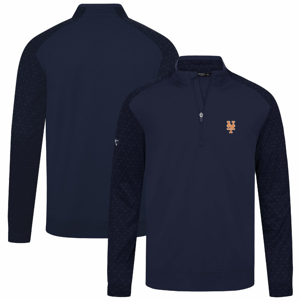 New York Mets Levelwear Aztec Insignia 2.0 Quarter-Zip Pullover Top Navy