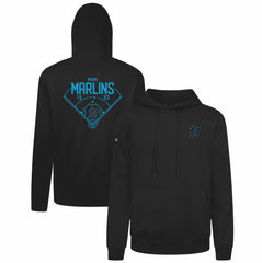 Miami Marlins Levelwear Podium Primary Pullover Hoodie Black