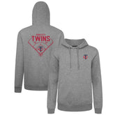 Minnesota Twins Levelwear Podium Primary Pullover Hoodie Gray