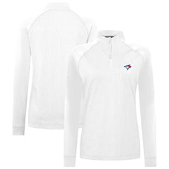 Toronto Blue Jays Levelwear Women's Amethyst Insignia 2.0 Quarter-Zip Jacket White
