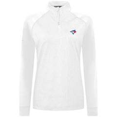 Toronto Blue Jays Levelwear Women's Amethyst Insignia 2.0 Quarter-Zip Jacket White