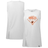 Baltimore Orioles Levelwear Women's Influx Home Field Tank Top White