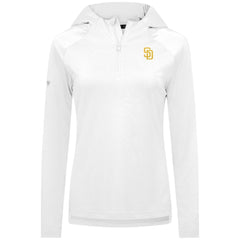San Diego Padres Levelwear Women's Raven Insignia 2.0 Quarter-Zip Jacket White