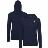 Milwaukee Brewers Levelwear Women's Raven Insignia 2.0 Quarter-Zip Jacket Navy
