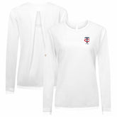 Minnesota Twins Levelwear Women's Sequoia Primary Logo Long Sleeve T-Shirt White