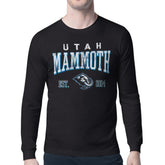 Utah Mammoth Starter Retro Graphic Long Sleeve T-Shirt - Black T-shirts