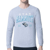 Utah Mammoth Starter Retro Graphic Long Sleeve T-Shirt - Heather Gray T-shirts