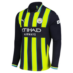 Manchester City 2024/25 Away Replica Long Sleeve Custom Jersey - Navy on sale