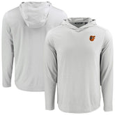 Baltimore Orioles Cutter & Buck Coastline Epic Comfort Recycled Eco Hoodie Long Sleeve T-Shirt Gray