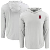 Boston Red Sox Cutter & Buck Coastline Epic Comfort Recycled Eco Hoodie Long Sleeve T-Shirt Gray