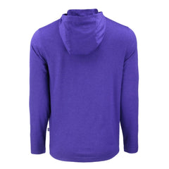 Colorado Rockies Cutter & Buck Coastline Epic Comfort Recycled Eco Hoodie Long Sleeve T-Shirt Purple