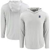 Detroit Tigers Cutter & Buck Coastline Epic Comfort Recycled Eco Hoodie Long Sleeve T-Shirt Gray