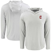 Cleveland Guardians Cutter & Buck Coastline Epic Comfort Recycled Eco Hoodie Long Sleeve T-Shirt Gray