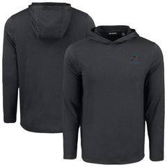 Miami Marlins Cutter & Buck Coastline Epic Comfort Recycled Eco Hoodie Long Sleeve T-Shirt Black