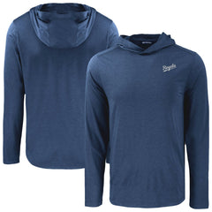 Kansas City Royals Cutter & Buck Coastline Epic Comfort Recycled Eco Hoodie Long Sleeve T-Shirt Navy